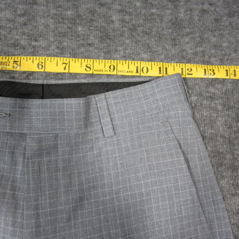 Lauren Ralph Lauren Dress Pants Size 8R Gray Windowpane Slim Ankle Career Preppy - Picture 4 of 8